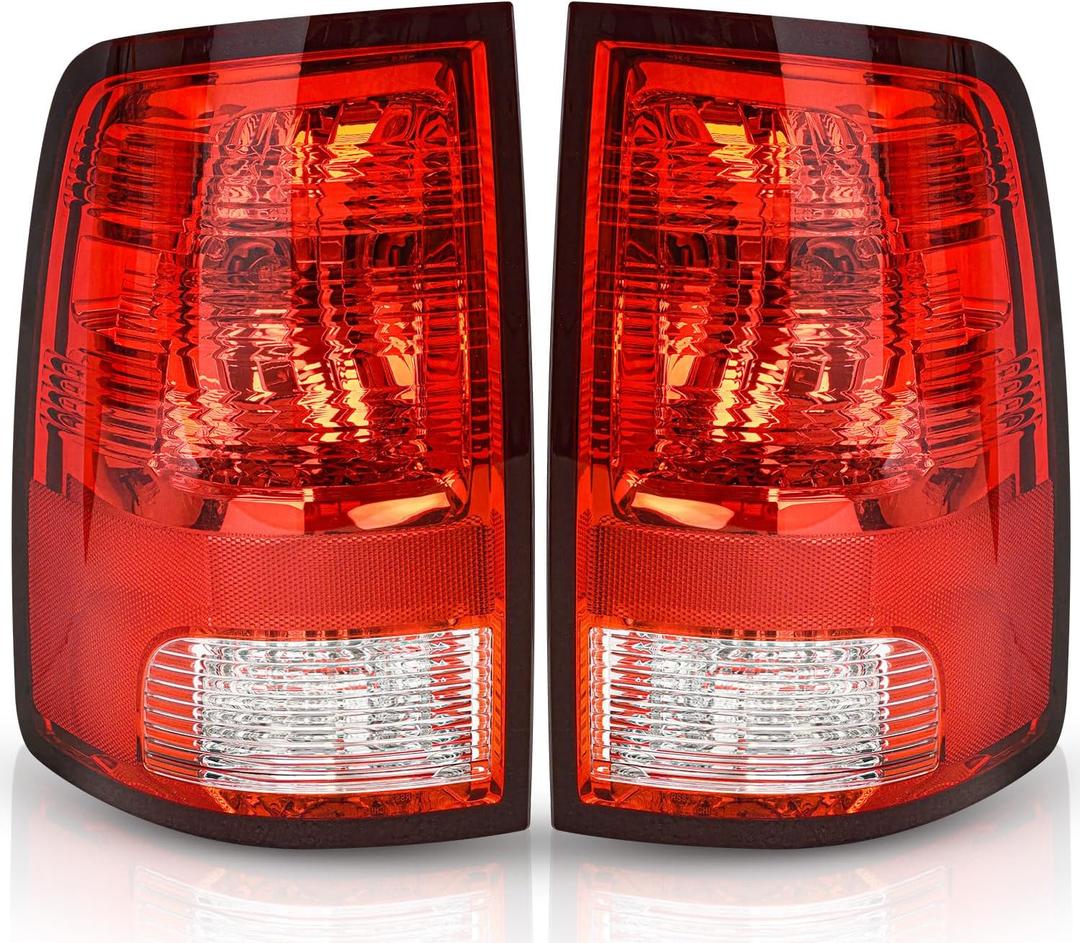 Tail Light Assembly Compatible with 2009-2018 Dodge Ram 1500 2500 3500 Tail Lights Rear Brake Lamps Replacement Taillights w/Bulbs and Wiring Harness, Passenger and Driver Side