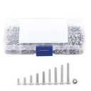 M3 Bolts and Nuts Set Stainless Steel Hex Socket Button Head Screws and Locknuts Assortment Kit