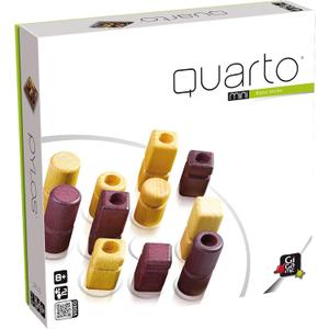 Quarto Mini | Mensa Select Winner | Travel-Friendly Version of The, Wooden Abstract Strategy Game for Kids & Adults | Family Game Night Favorite | Ages 8+ | 2 Players | 15 Min