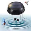 Bird Bath Solar Swing Device, Stainless Steel Bird Bath Bubble Device, Suitable for Garden Ponds, Pool Scenery, Oxygen and Water Enhancers