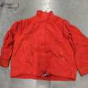 Qiaomai Womens Casual Jackets Warm Fleece Lined Windbreaker Tripper Jackets Outerwear with Pockets, Red, Large