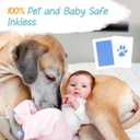 Paw Print Kit for Dogs Cats,Inkless Baby Hand and Footprint Kit, Dog Nose Print Kit,Clean Touch Ink Pad Kit,No Mess Newborn Baby Footprint Kit, Pet Paw Print Kit for Family Keepsake (Large (Pack of 4), Blue)