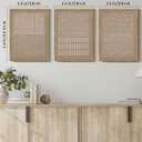 PHOPAGO Boho Geometric Framed Wall Art Mid-Century Bohemain Abstract Shape Illustration Neutral Modern Minimalist Painting Decorative Artwork 11x14in Natural Framed