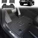Carbon Fiber Pattern Floor Mats for 2019-2026 Mercedes-Benz G Class
G500/G550/G580/AMG G63, All Weather Protection Car Mats 1st & 2nd Row Luxury Full Set Floor Liners 3-pc, Silver