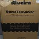 Riveira 30 x 22 Bamboo Natural Stove Top Covers for Electric Stove & Gas Stove Top Covers for Gas Burners – Large Gas Stove Cover with Handle & Juice Groove – Rustic Stove Covers for Gas Stove Top