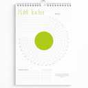 Habit Tracker Calendar (Undated 12 Month) with Silver Spiral Bound and Hanger, 7"x10" Habit Planner, Daily Weekly and Monthly Habit Tracker Journal, Habit Calendar, Colorful Layout.