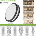 hykolity 13 inch Flush Mount LED Ceiling Light Fixture, 2700K/3000K/3500K/4000K/5000K Adjustable Ceiling Lights, Oil Rubbed Bronze Saturn Dimmable Lighting for Hallway Bathroom or Kitchen, ETL Listed