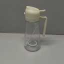 Marbrasse Oil Dispenser for Kitchen,20 OZ /600ml Leakproof Glass Oil Bottle with Auto Flip Cap, Olive Oil Dispenser for Kitchen Cooking Beige