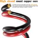 1/0 Gauge Battery Cable Wire Copper Clad Aluminum CCA Amp Wiring Kit 40FT Black/Red for Automotive Power Ground,Car Audio Speaker,Inverter Truck with 250A ANL Fuse Holder Lug Terminal Heat Shrink Tube