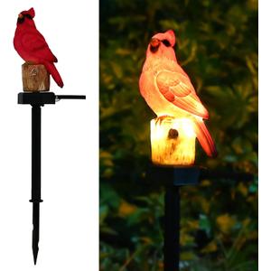 Cardinal Garden Decor Red Bird Figurine Memorial Solar Light Outdoor Stake Patio Yard Art Lawn Ornament Porch Christmas Decorations Outside Statue Gift for Mom Grandma Women Mother