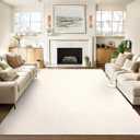 GarveeHome Washable Rugs 9x12 Area Rug for Living Room, Modern Solid Rug with Non Slip Backing, Plain Rug for Bedroom, Distressed Stain Resistant Accent Rug for Dining Room Farmhouse Dorm, Beige