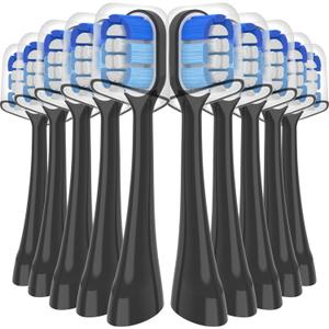 10 Pack Compatible with Oral-B Clic Toothbrush Ultimate Clean Replacement Brush Heads, for Oral-B Clic Toothbrush (Black)