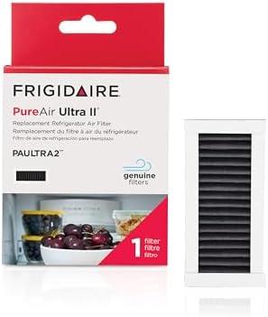 FRIGIDAIRE PAULTRA2 Pure Air Ultra II Refrigerator Air Filter with Carbon Technology to Absorb Food Odors, 3.8 Inch x 1.8 Inch, White