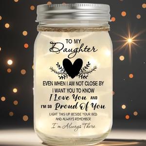 Daughter Gifts from Mom Dad, Starlight Mason Jar Night Light Birthday Gift for Daughter, Home Decoration Night Anniversary Wedding Gifts Ideas