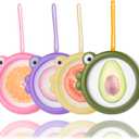 Ortarco 4Pcs Avocado Saver and Onion Holder, Lemons Garlic Tomato Storage Container for Fridge