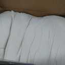 YOUR MOON 100% Wool Mattress Topper Full Size, 800GSM Natural Wool Filling, Thick Pillow Top Mattress Pad, Back Pain Relief Bed Topper with Cotton Cover, 16" Deep Pocket, 54"x75" (White)