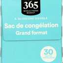 365 by Whole Foods Market, Gallon Size Freezer Bags, Double Zipper, 30 Count