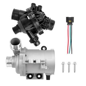 Electric Engine Water Pump with Thermostat Compatible with 328i 323i 128i 528i 325i 330i 525i Replace 11517546994 11517563183 11517586924