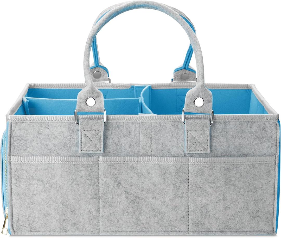 Mr. Pen- Baby Diaper Caddy Organizer, Blue Inside, Diaper Organizer, Car Diaper Caddy, 1 Pack