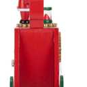 Cottage Garden Rocking Horse Gears Red 9 inch Wood Musical Holiday Figurine Plays We with You A Merry Christmas