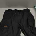 PLEPAN Men's Casual Cargo Pants Drawstring Hiking Pants Workout Tactical Joggers Sweatpants for Men (Large, Black)