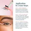 FlutterHabit The Sweetheart prepTECH Classic 6 Pair Underlash Extensions, 1113mm Natural Curl Lash Clusters, Reusable Under Lash Eyelashes Home Application, Medium Volume Doll Eye, Adhesive Required