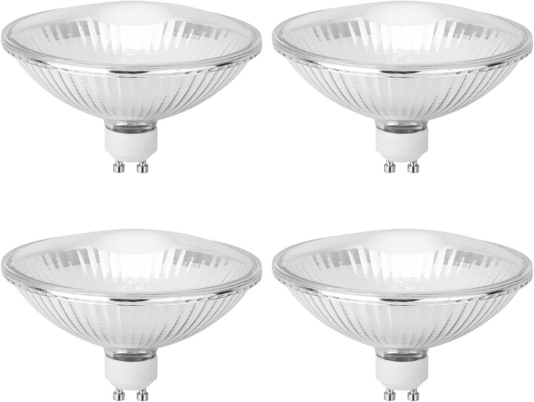 Dimmable GU10 Based AR111/FR111 Halogen Bulb, 75W 900LM Reflector GU10 Flood Bulbs for Down Light Track Light Warm White 3000K (Pack of 4)