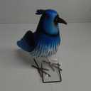Shorayn Garden Statues Large Blue Jay Metal Bird Outdoor Decor Yard Art Lawn Ornaments,Garden Birthday Housewarming Gifts for Women