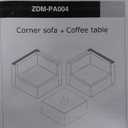 May in Color 6 Seater Patio Outdoor Furniture Set, Wicker Patio Conversation Sets with Coffee Table, All Weather Modular Outdoor Sectional Sofa for Porch Balcony Backyard Deck, Light Blue