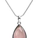 Variable Gemstone Pendant Necklaces (Rose Quartz)