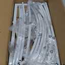 Metal Open Arch Backdrop StandHalf Moon Arch Stand Set of 2,Wedding Archs for Ceremony,Birthday,Wedding,Bridal Baby Shower,Anniversary,Floral Stand (White)