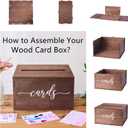 Wedding Card box with Slot - 11.5 IN Wooden Card Box for Wedding Reception Graduation Birthday Party Rustic Wedding Decor, DIY Wood Box for Cards Envelope Money-WCB001