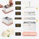 Tofu Press Stainless Steel with Tofu-Presser Towel and Drip Tray,DIY Tofu Maker Cheese Press for Homemade Tofu,Paneer,Cheese,Effortless Water Removal for Enhanced Texture & Flavor