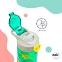 Zak Designs Disney Moana Sage Kids Water Bottle For School or Travel, 16oz Durable Plastic Water Bottle With Straw, Handle, and Leak-Proof, Pop-Up Spout Cover (Moana, Maui)