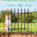10-Panel Strong Dog Fence, 32in H x 24ft L, Thickened Hollow Iron Tubes, High-Density Metal Barrier for Yard, No Dig Temporary Fencing
