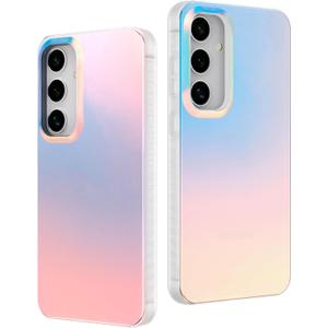 LONLI Hue - for Samsung Galaxy S24 Case - Holographic Iridescent - Shockproof Cover with Color Changing Effect | Cute and Unique for Women and Girls (2024)