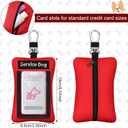 Oudain 2 Pcs Service Dog ID Holder Identification Service Dog Clip on Badge Holder Display Your Doggy Zippered Pouch Carry Small Items Clip on Badge Pocket with Card Slot