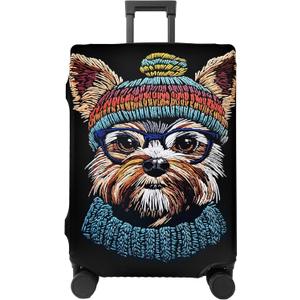 Luggage Cover Washable Suitcase Cover Suitcase Protector Anti-scratch Fits 22-24 Inch Luggage (Cute Dog, M)