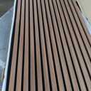 Art3d 2 Pack 94.5 x 24 inch Wood Slat Acoustic Panels for Wall & Ceiling - 31 sq.ft 3D Fluted Sound Absorbing Panel with Wood Finish, Walnut