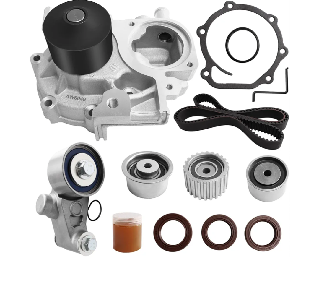 Timing Belt Kit with Water Pump Compatible with 2.5L Subaru 06-10 Forester, 06-11 Impreza, 10-12 Legacy, 2009-2012 Outback (EJ253 H4 SOHC 16V Engine) Replaces TKF-006, TCK304, TCKWP304A