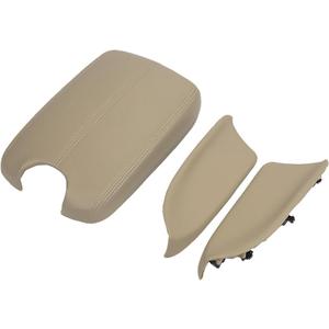 Car Armrest Cover Replacement for Honda Accord 2008-2012 PU Leather Center Console Protector Pad Automobile Waterproof Box Mat Interior Decor Accessories (Beige)