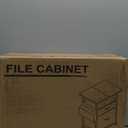 2 Drawer File Cabinet with 24'' Extended Desktop, Mobile Filing Cabinet, Rolling File Cabinet with Side Bag, Fabric Drawer, Fits A4/Letter Size, Printer Stand Home Office, Light Brown