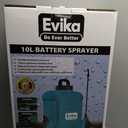 EVIKA Battery Powered Backpack Sprayer, 2.6Gal Rechargeable Removable Battery Pump Sprayer, Garden Sprayer with 6 Nozzles and 2 Wands, Automatic Weed Pressure Sprayer for Weeding, Spraying, Cleaning