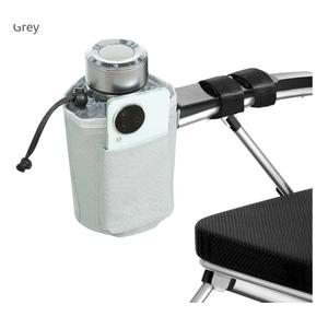 TYYIHUA Cup Holder and Phone Holder for Power Wheelchair, Compatible with Most Electric Wheelchairs, Secure & Convenient Drink Carrier, Grey