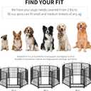 Dog Playpen Portable Outdoor Dog Fence, Dog Playpen for Large/Medium/Small Dogs, Dog Fences for The Yard with Doors Foldable Metal