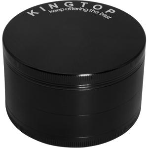 KINGTOP Grinder, Large 3" Spice Grinder (Midnight Black)