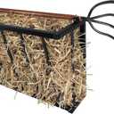 Hay Feeder, 27'' Long Horse Goat Hay Rack, 16 Gallon Large Capacity, Heavy Duty Iron Hay Feeder Wall Mount for Horses, Sheep, Goats, Indoor Outdoor Uses, Effortless Installation in Farm, Yield