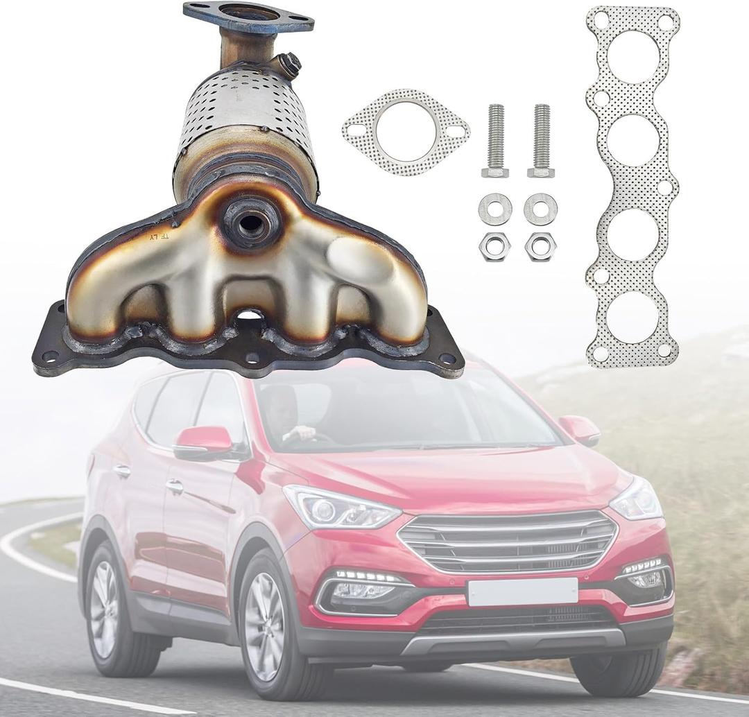 28510-2GCA0 Front Catalytic Converter Compatible with Hyundai Santa Fe Sport 2.4L Base/Luxury/Premium/SE 2017-201822-086