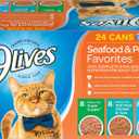 9Lives Seafood & Poultry Favorites Wet Cat Food Variety 5.5 Ounce (24 Pack)