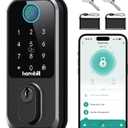 Keyless Entry WiFi Smart Lock, Hornbill Fingerprint Smart Deadbolt with App Control, Compatible with Alexa, Touchscreen Keypad Door Lock with Auto-Lock for Rentals Home (Matte Black)